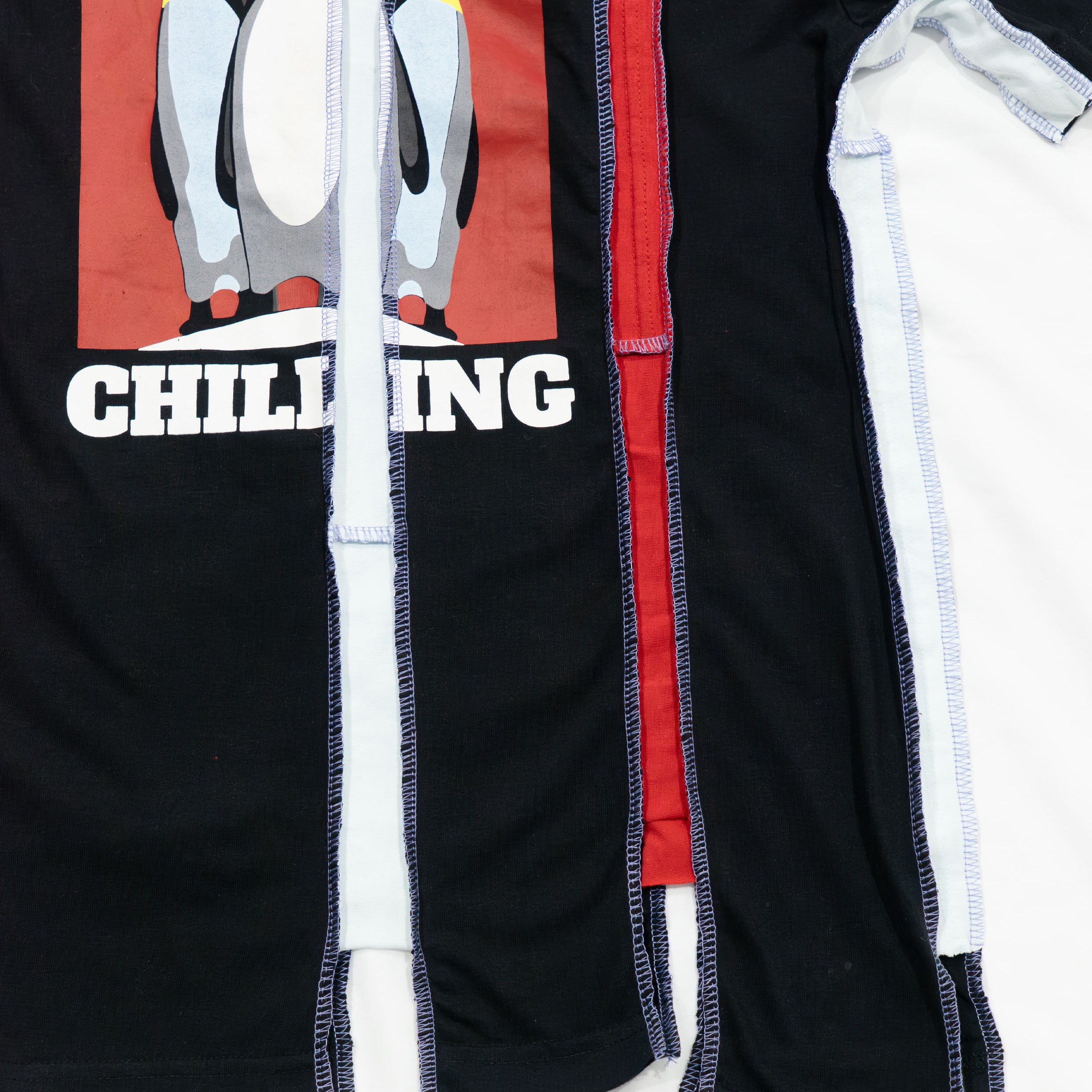 Reimagined upcycled tee - black