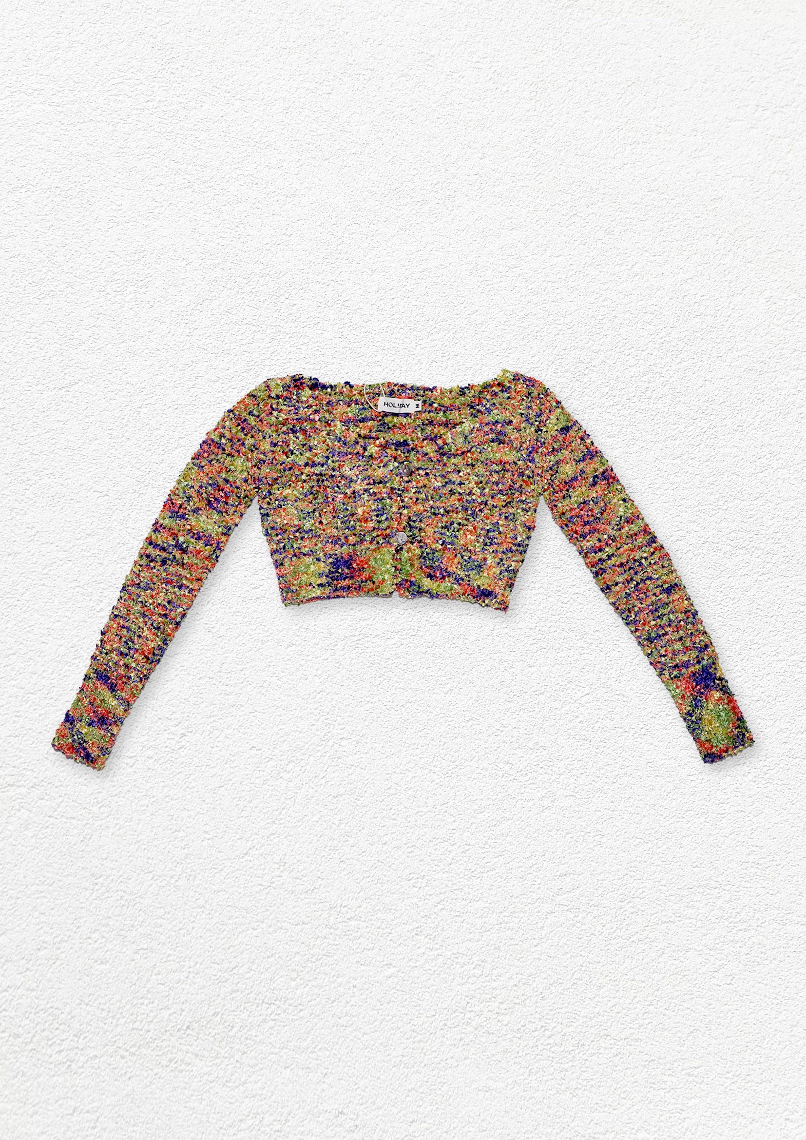 Sprinkle knit crop cardigan - lime