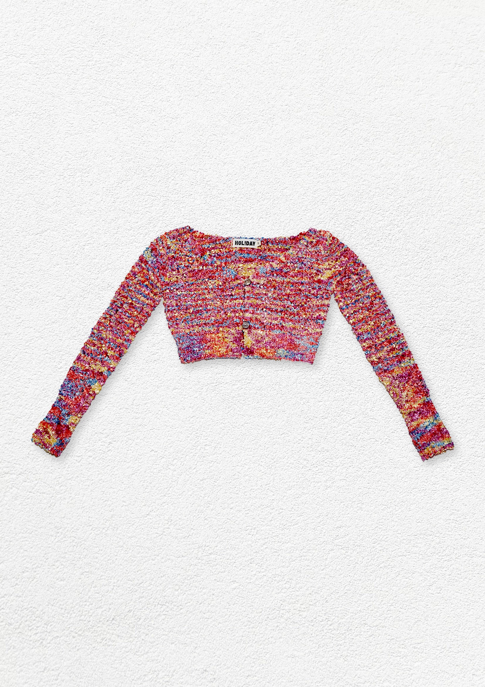 Sprinkle knit crop cardigan - pink