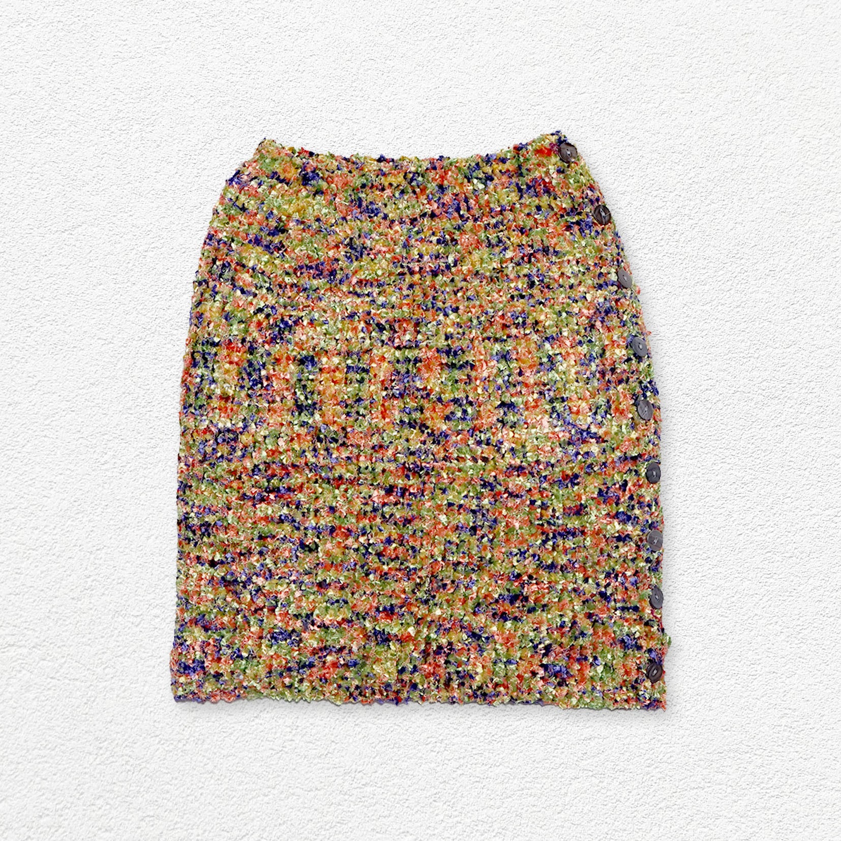 Sprinkle knit mini tube skirt - lime