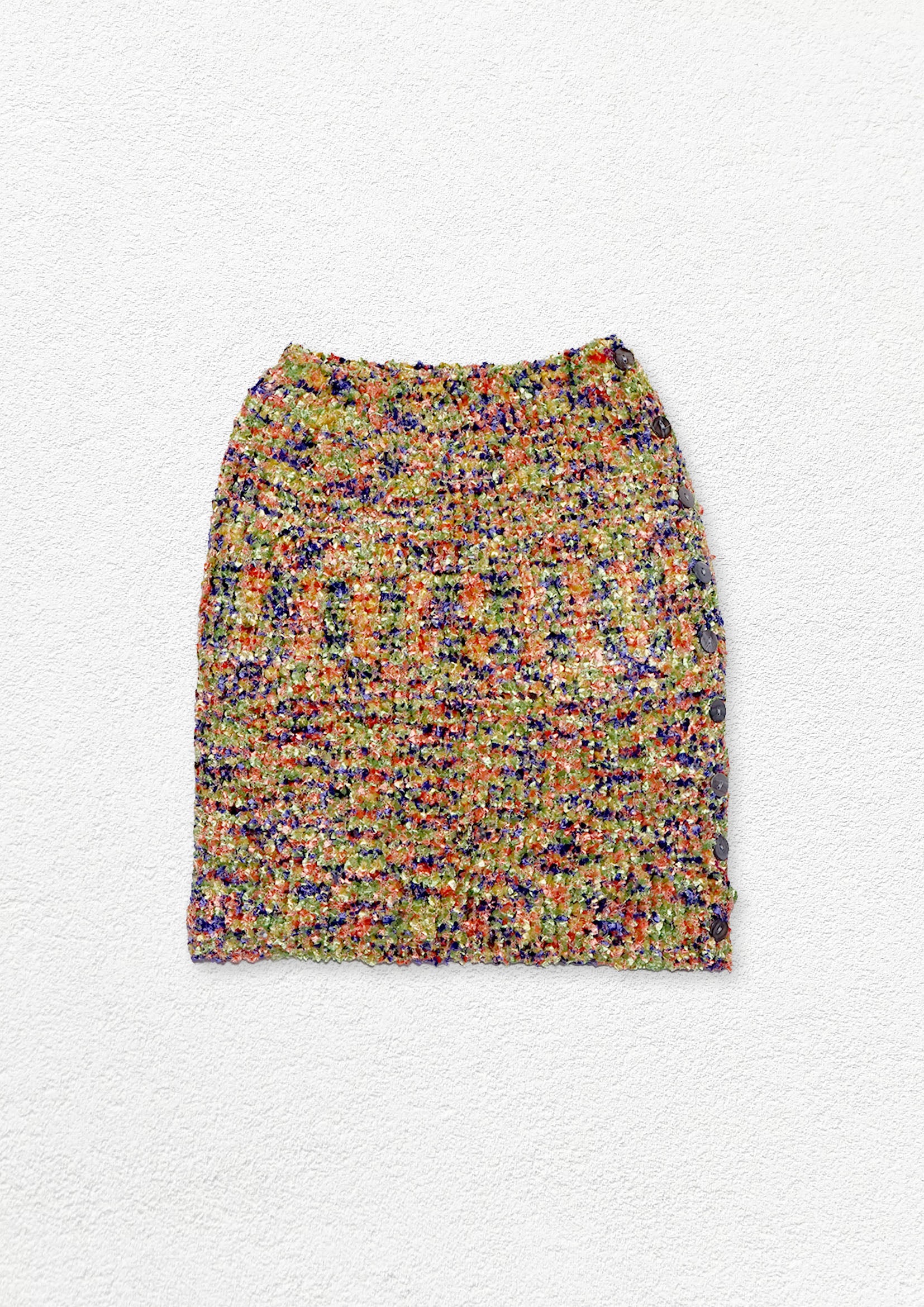 Sprinkle knit mini tube skirt - lime