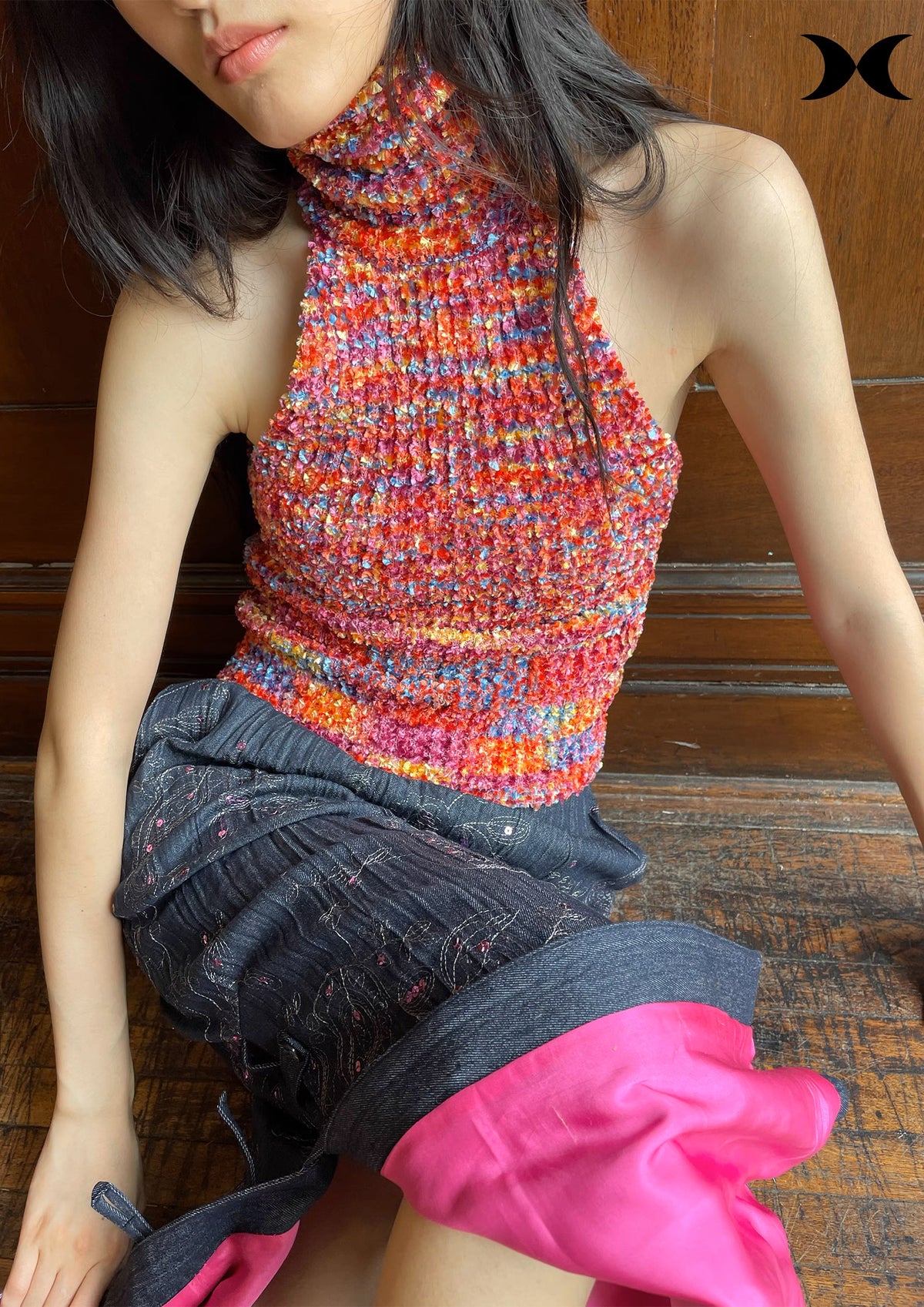 Sprinkle knit tank top - pink – Future Fusion Online