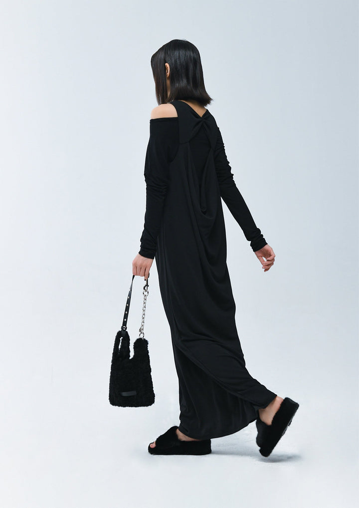 Faux Fur Mini Market Tote 600075327blk main image 1