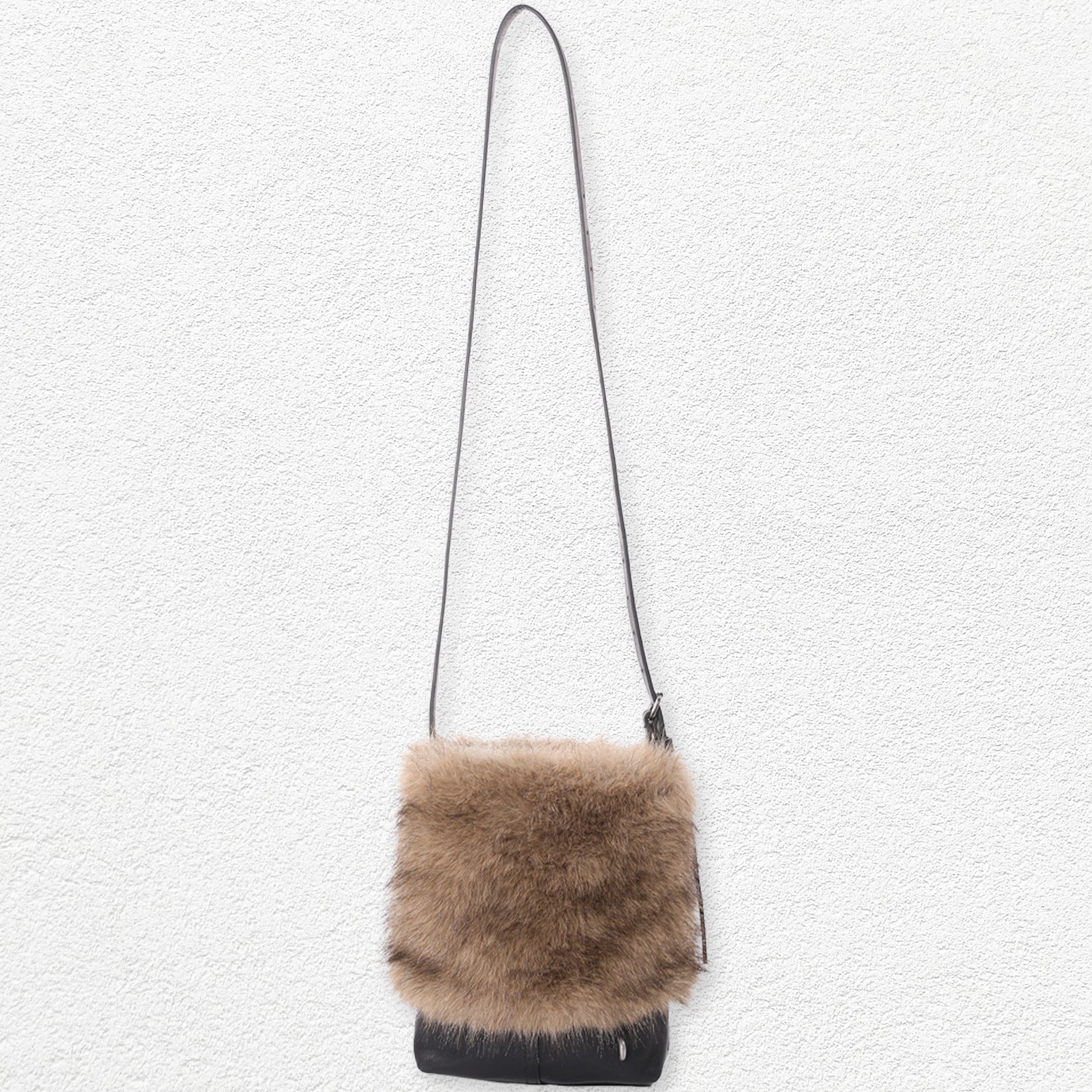 Furry splice small tote bag - fox