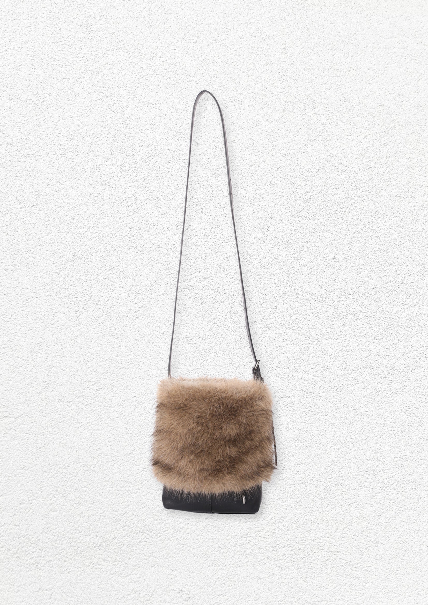 Furry splice small tote bag - fox