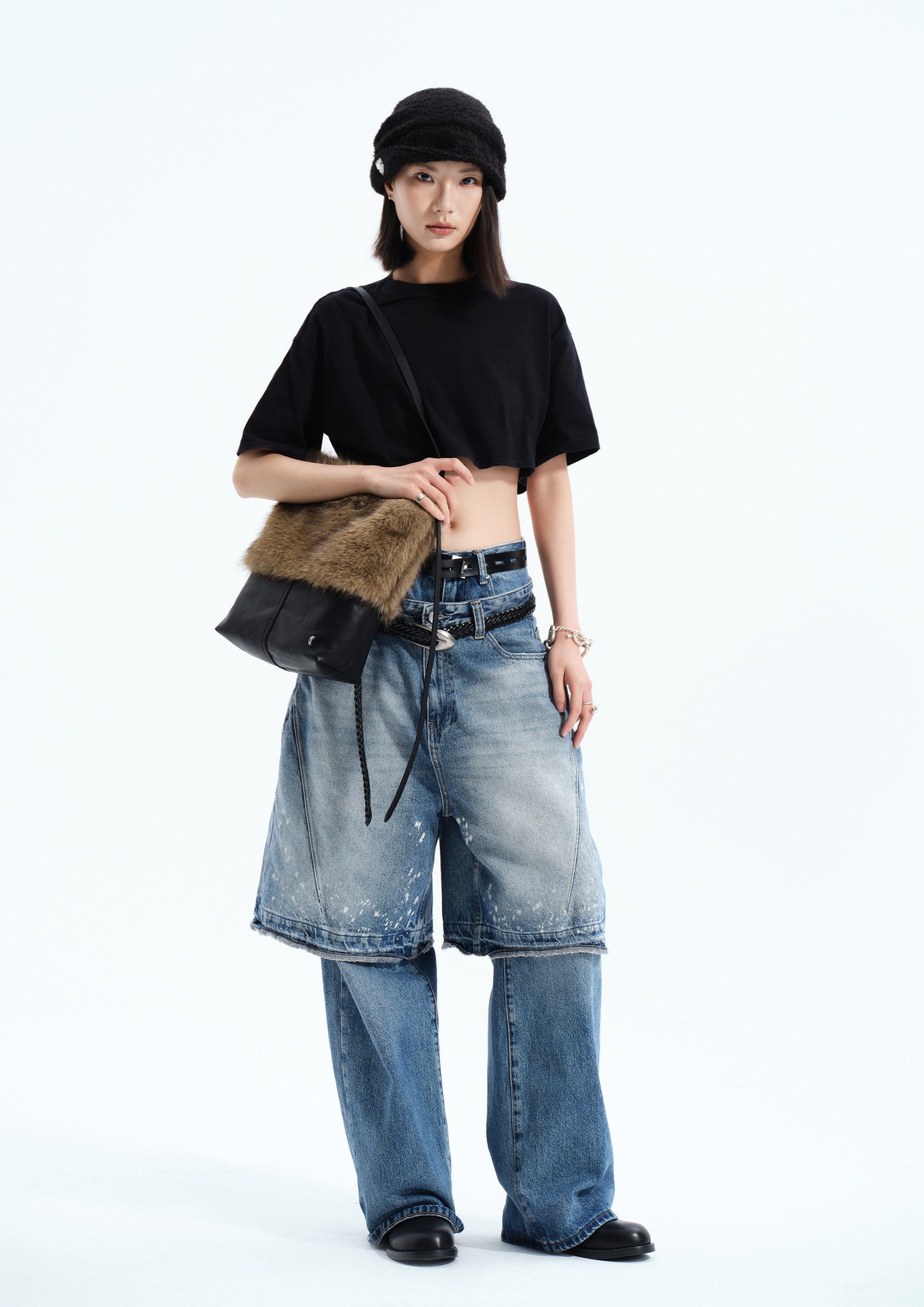 Furry splice large tote bag - fox