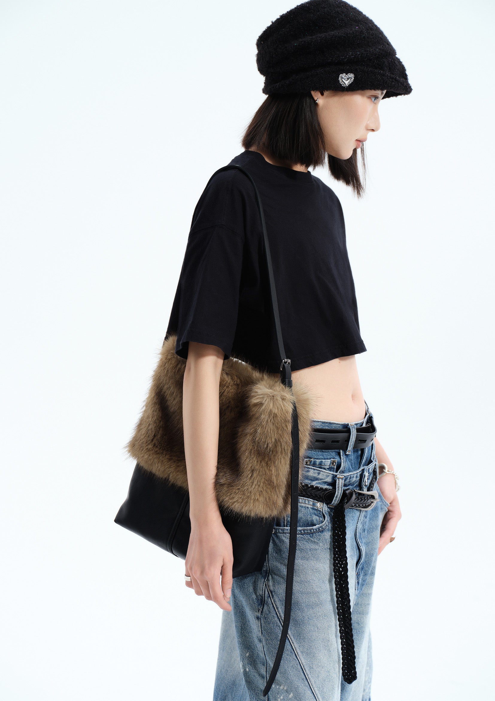 Furry splice large tote bag - fox