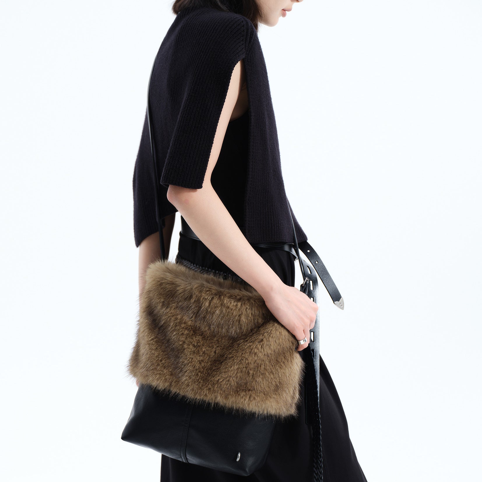 Furry splice large tote bag - fox