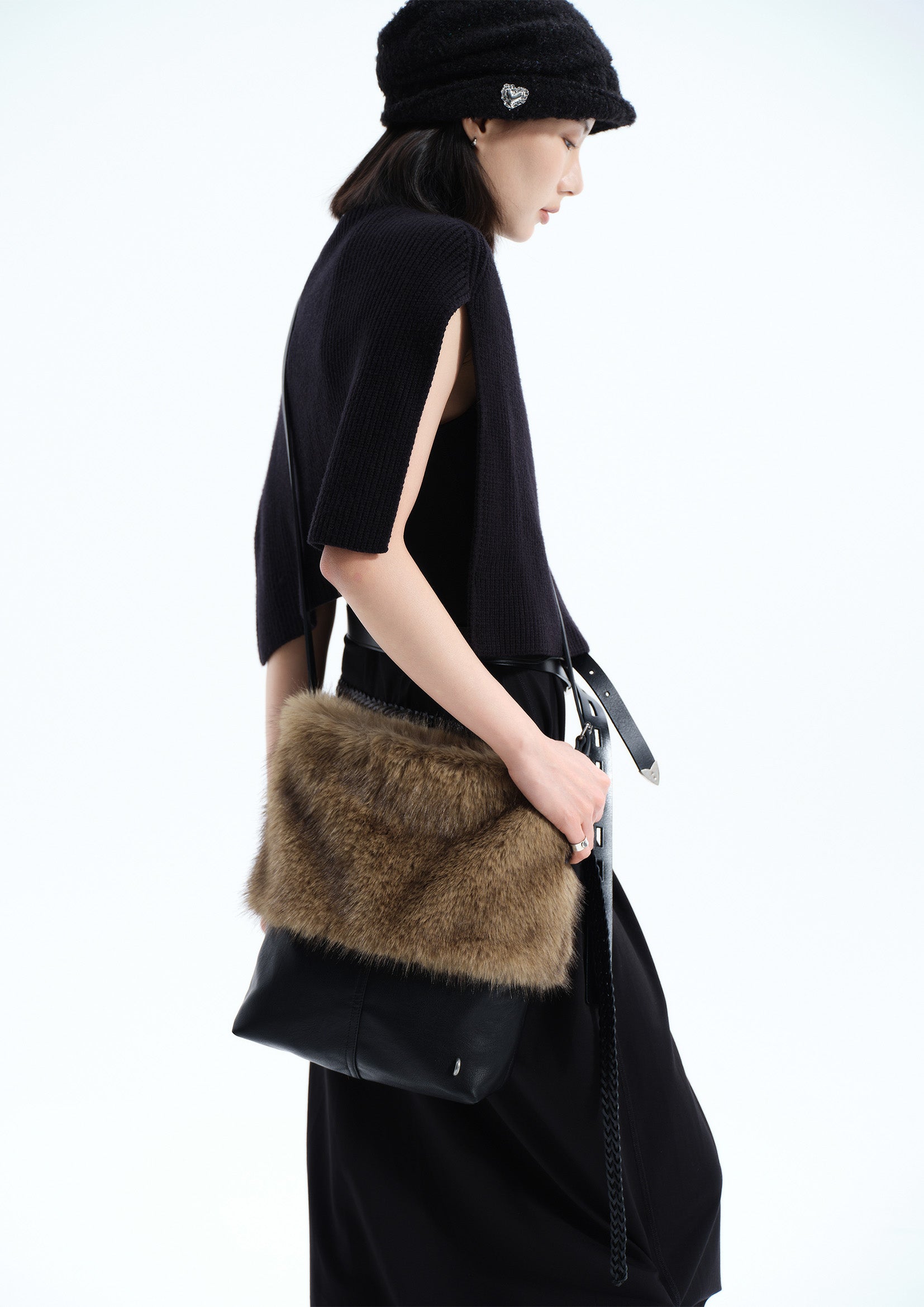Furry splice large tote bag - fox