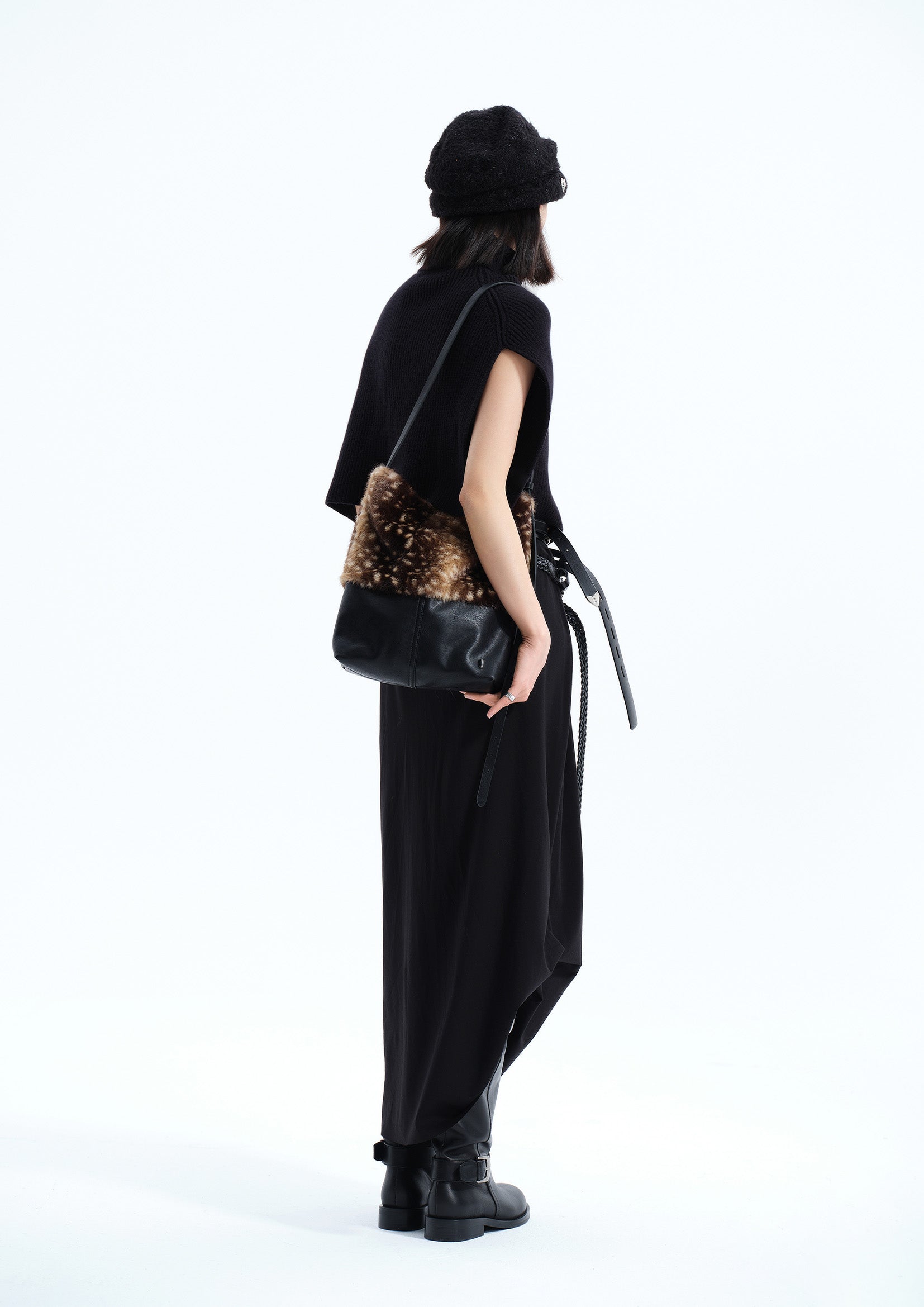 Furry splice large tote bag - deer