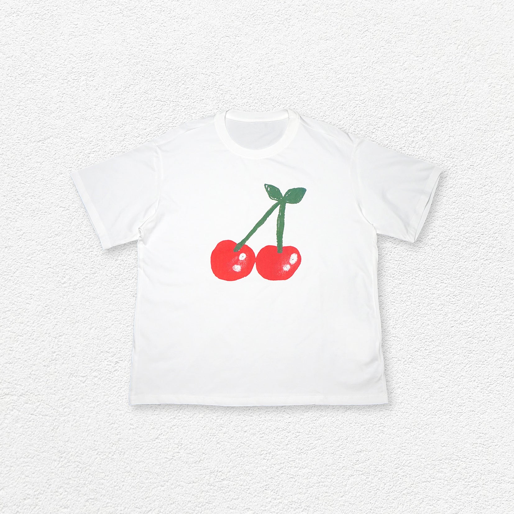 Cherry unisex oversized tee - white