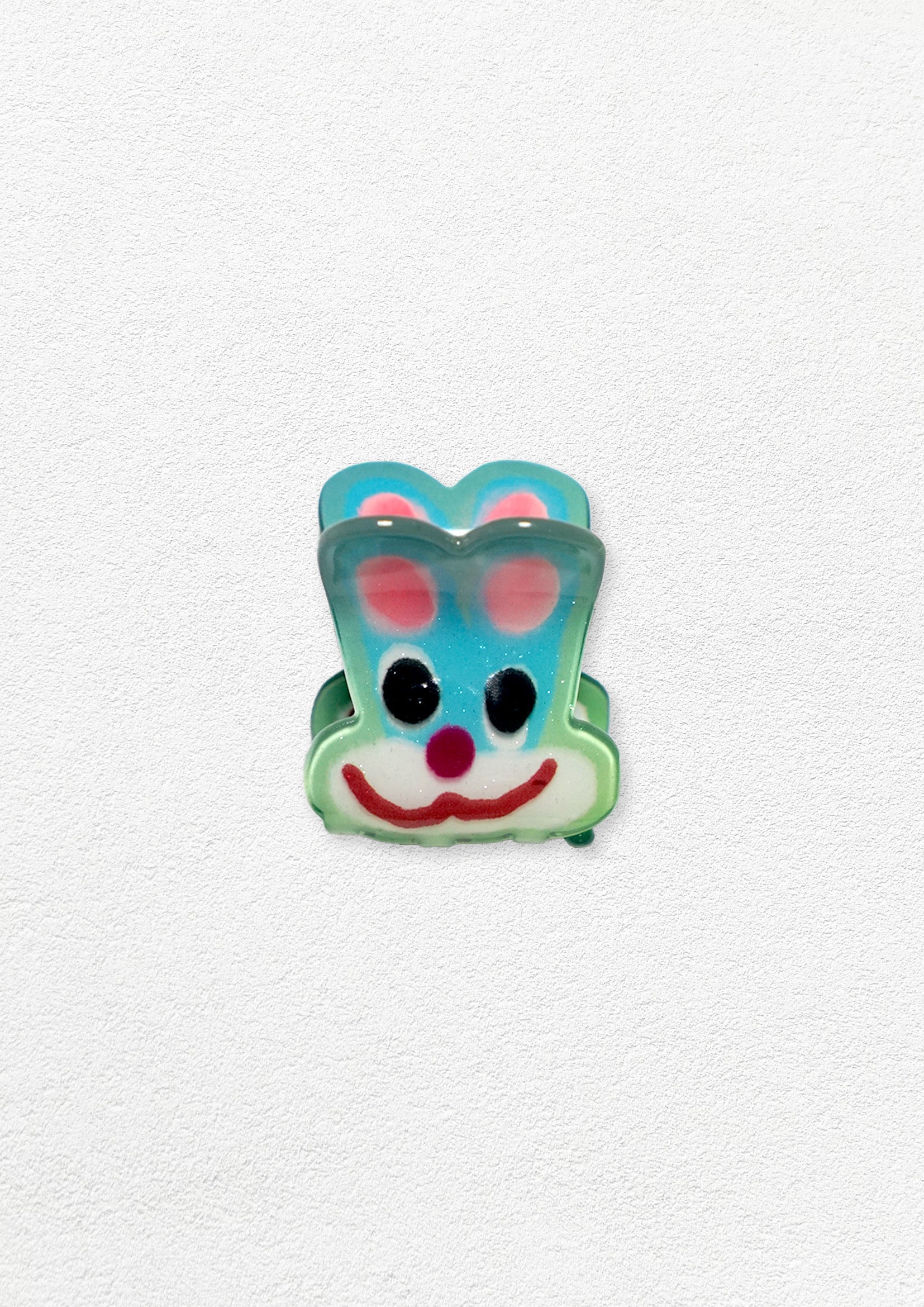 Blue bunny hair claw - mint