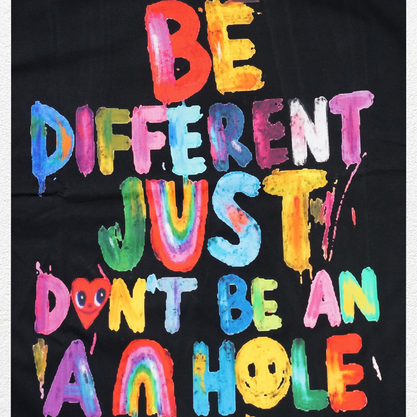 Typography unisex oversized tee - black