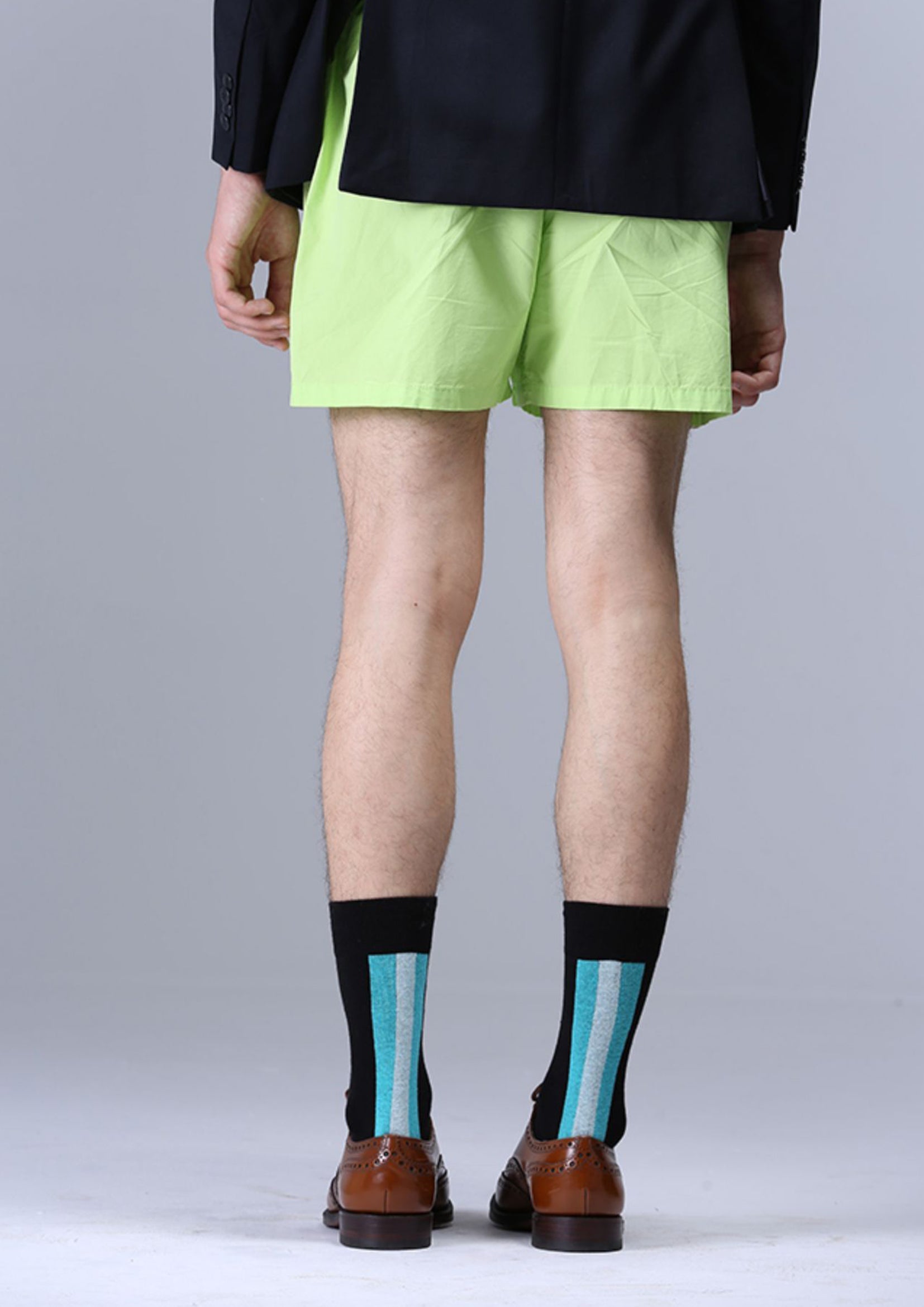 Colour collage mid-calf socks - green