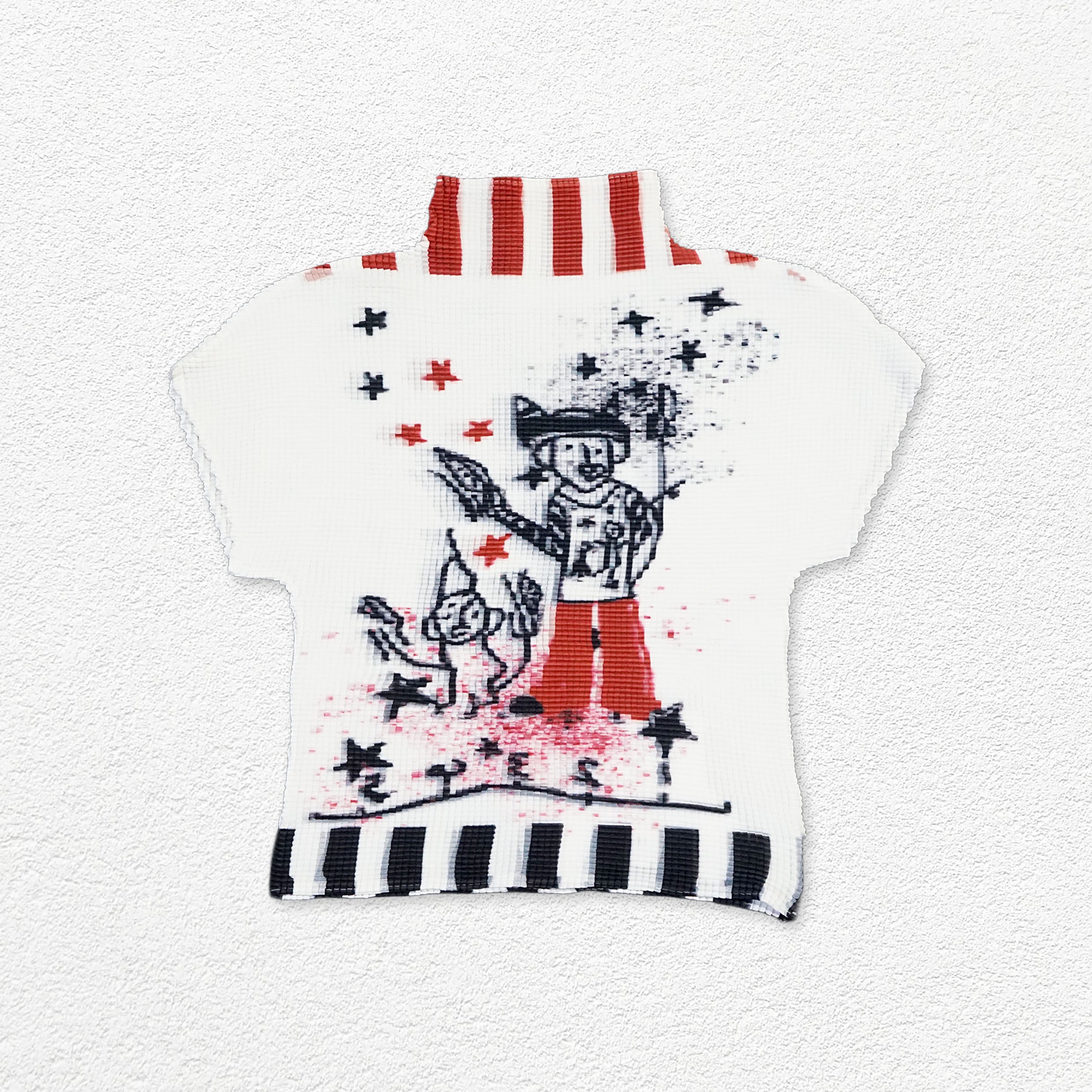 Circus crinkle stretch crop tee - off-white