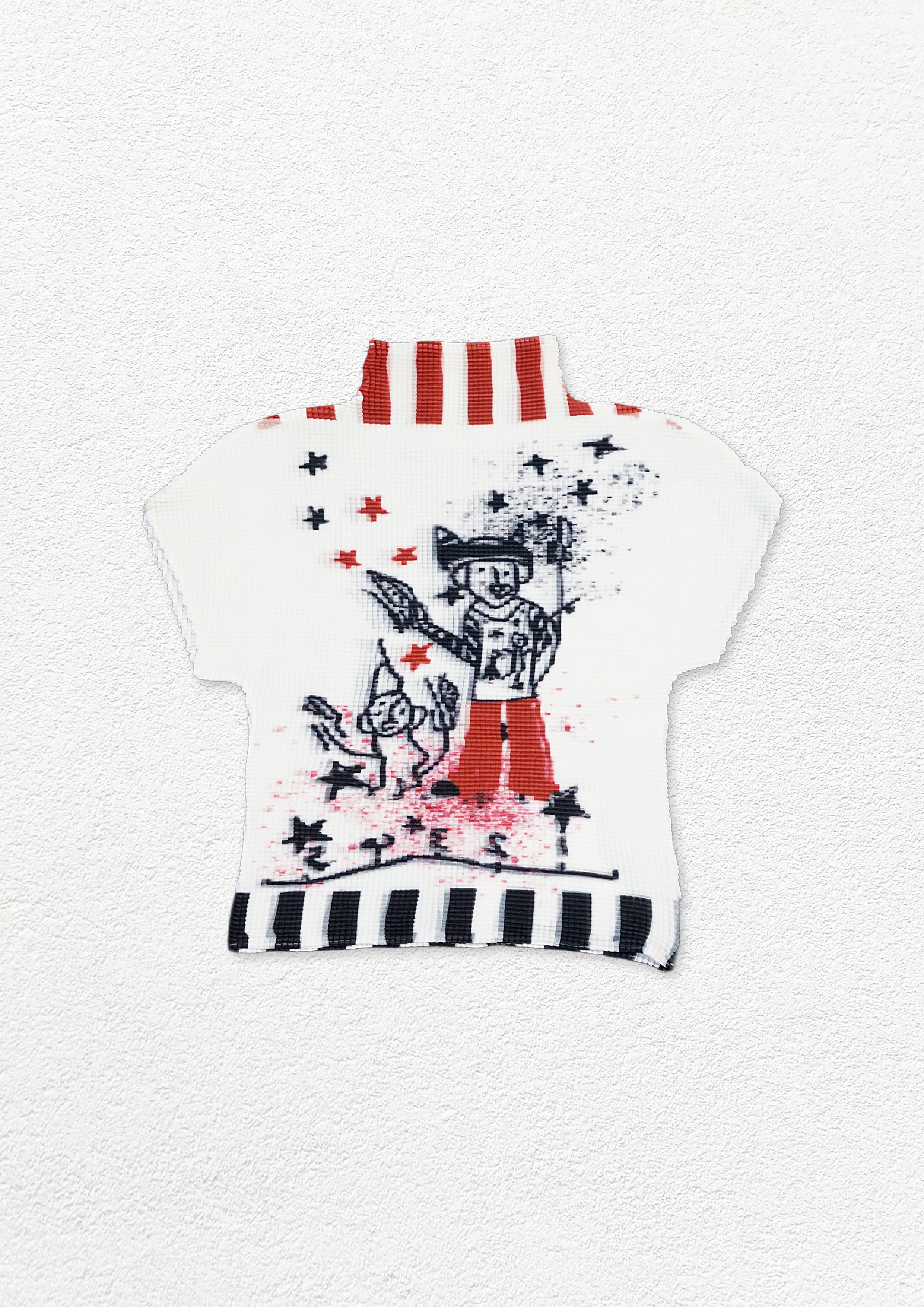 Circus crinkle stretch crop tee - off-white