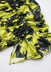 Two-way irregular shirring tube skirt/top in 2 colours