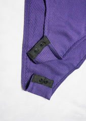 Knit tank bodysuit in violet