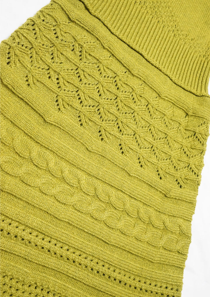 Splice crocheted dress in green tea