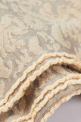 Tendril jacquard mid-calf sock in cream