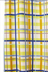 Madras print underwear suit in mustard
