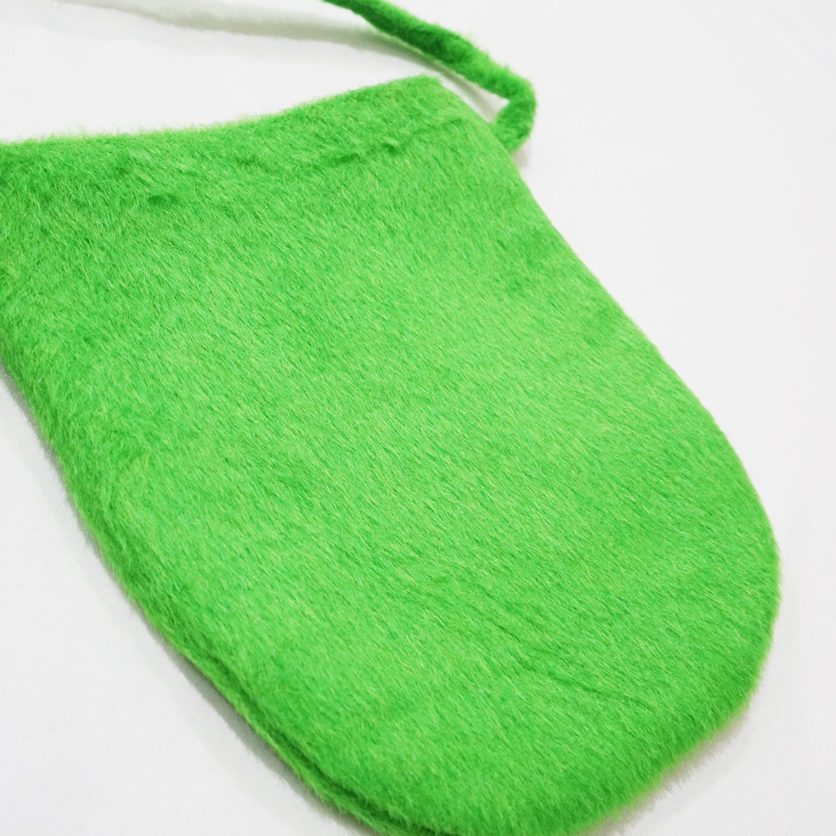 Wool crossbody bag in bright green
