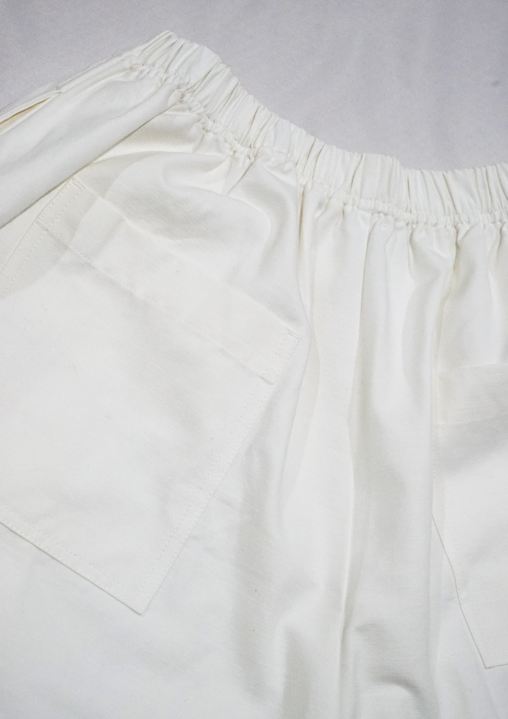Basic high waist seventh wide leg pants in white