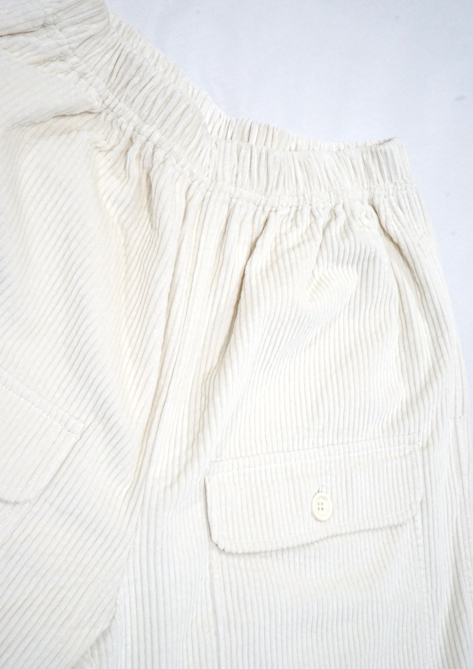 Corduroy baggy pocket high waist straight pants - cream – Future Fusion ...