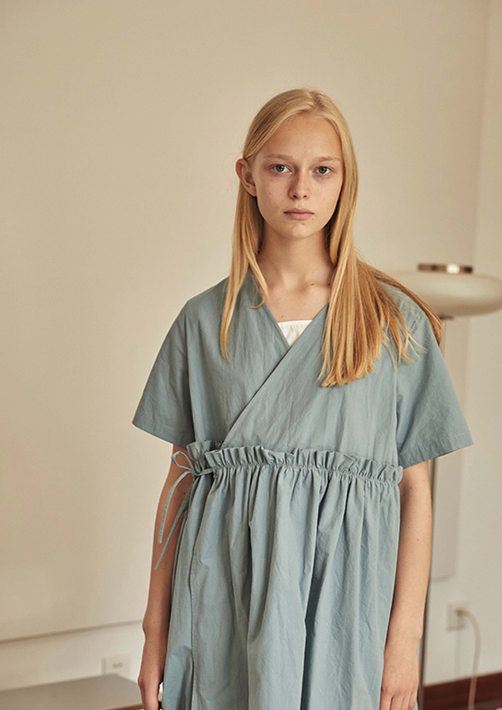 Japanese tie up smock dress - hazy blue Future Fusion Online Japanese tie up smock dress - hazy blue Future Fusion Online