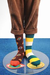 Eyes mid-calf sock in 3 colours
