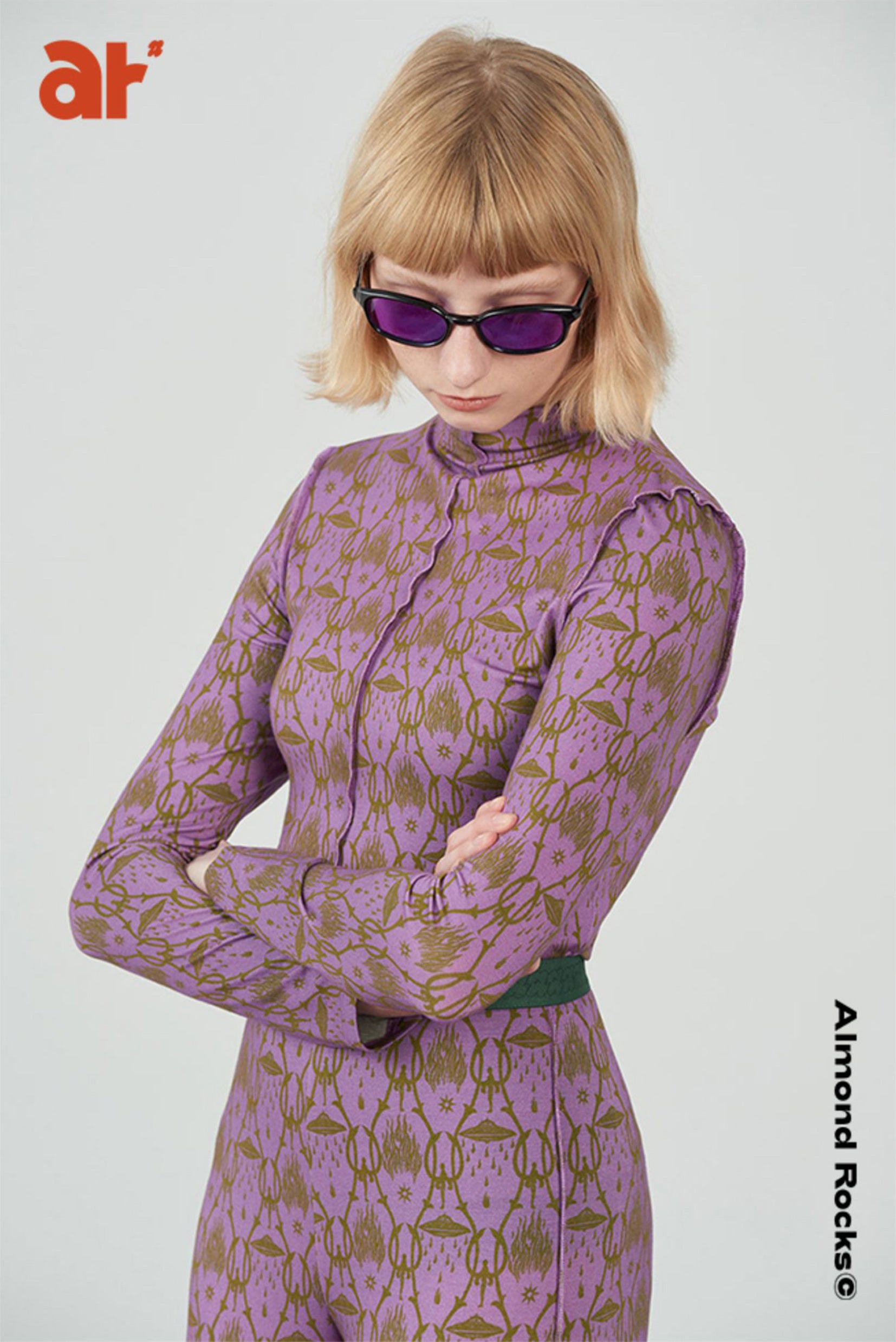 Vine print underwear set - lilac – Future Fusion Online