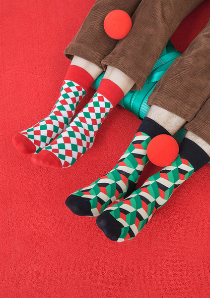 Christmas mid-calf sock in 5 colours